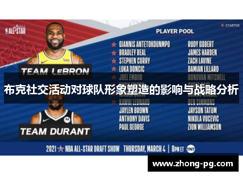 布克社交活动对球队形象塑造的影响与战略分析